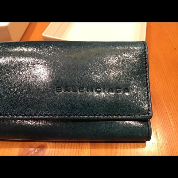 VINTAGE BALENCIAGA KEY KEEPER WALLET NIB LEATHER - Picture 11 of 16